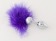 Малая анальная втулка с фиолетовой опушкой - 7 см. - ToyFa - купить с доставкой в Москве