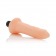 Тонкий телесный вибратор с мошонкой Futurotic Slimline Vibrating Dong Ballsy - 17 см. - California Exotic Novelties