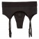 Черные трусики для страпона Thong with Garter размера S/M - California Exotic Novelties - купить с доставкой в Москве