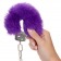 Металлические наручники с фиолетовым мехом Ultra Fluffy Furry Cuffs - California Exotic Novelties - купить с доставкой в Москве