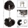 Металлические наручники с черным мехом Ultra Fluffy Furry Cuffs - California Exotic Novelties - купить с доставкой в Москве