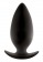 Большая чёрная анальная пробка Renegade Spades  для ношения - 10,1 см. - NS Novelties