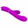 Лиловый вибратор-кролик с подвижной клиторальной щеточкой Clitoris Vibrator - 20,8 см. - Baile