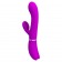 Лиловый вибратор-кролик с подвижной клиторальной щеточкой Clitoris Vibrator - 20,8 см. - Baile