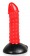 Красно-черный фантазийный фаллоимитатор с пупырышками - 20 см. - Bior toys