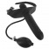 Черный надувной кляп-страпон Inflatable Gag with Dildo - 14,5 см. - XR Brands - купить с доставкой в Москве