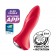 Красная анальная пробка с вибрацией и массажем бусинами Rotator Plug 1+ - 13 см. - Satisfyer