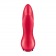 Красная анальная пробка с вибрацией и массажем бусинами Rotator Plug 1+ - 13 см. - Satisfyer