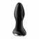 Черная анальная пробка с вибрацией и массажем бусинами Rotator Plug 2+ - 12,5 см. - Satisfyer