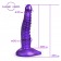 Фиолетовый фантазийный фаллоимитатор с пупырышками - 25 см. - Bior toys