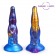 Фантазийный разноцветный фаллоимитатор - 23 см. - Bior toys