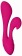 Розовый вибратор с клиторальным стимулятором Silhouette Swan - 18 см. - BMS Factory
