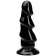 Чёрный анальный стимулятор Triple Header - 15 см. - Topco Sales