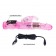 Розовый вибратор-ротатор Jelly vibrator with pearls - 21,5 см. - Baile