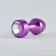 Фиолетовая алюминиевая втулка с прозрачным кристаллом - 8,1 см. - Lovetoy - купить с доставкой в Москве
