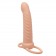 Телесная насадка для двойного проникновения Rechargeable Ribbed Dual Penetrator с вибрацией - California Exotic Novelties - купить с доставкой в Москве