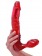 Безремневой вагинальный страпон с вибратором Bend Over Boyfriend Red - 21 см. - Toy Joy - купить с доставкой в Москве