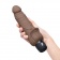 Коричневый вибратор с клиторальным выступом 7  Realistic Vibrator - 21,5 см. - PowerCocks