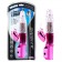 Розовый вибратор со стимулятором клитора Bright Passion Rabbit - 27 см. - Chisa