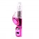 Розовый вибратор со стимулятором клитора Bright Passion Rabbit - 27 см. - Chisa