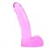 Розовый гелевый фаллоимитатор Ding Dong - 12,9 см. - Chisa