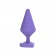 Фиолетовая анальная втулка с основанием-сердечком - 8,8 см. - Chisa