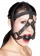 Черная маска из кожи с кляпом в форме шарика - Orion - купить с доставкой в Москве