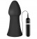 Большая чёрная вибропробка MENZSTUFF VIBRATING BUTTCRASHER CONED - 20 см. - Dream Toys