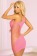 Изысканное платье наполовину из сетки DIVIDE   CONQUER HALF NET DRESS - Pink Lipstick купить с доставкой