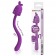 Фиолетовый гибкий вибратор - 14,2 см. - Baile