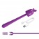 Фиолетовый гибкий вибратор - 14,2 см. - Baile