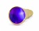 Золотистая анальная пробка-ёлочка с фиолетовым кристаллом - 14 см. - Shots Media BV - купить с доставкой в Москве