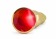 Золотистая анальная ёлочка с красным кристаллом - 14,5 см. - Shots Media BV - купить с доставкой в Москве