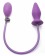 Фиолетовый анальный стимулятор с грушей OUCH! - 14 см. - Shots Media BV
