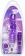 Фиолетовая виброракета с насадкой-кроликом Ribbed Rabbit Vibrator - 21,6 см. - XR Brands