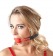 Силиконовый кляп-шар на чёрных ремешках Red Gag silicone - Orion - купить с доставкой в Москве