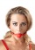 Силиконовый кляп-шар на чёрных ремешках Red Gag silicone - Orion - купить с доставкой в Москве