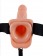 Полый страпон с креплением Vibrating Hollow Strap-On with Balls - 18,9 см. - Pipedream - купить с доставкой в Москве