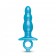 Голубая анальная пробка-елочка из силикона Bounce Plug - 14,3 см. - b-Vibe