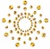 Золотистые наклейки на грудь Mimi Bijoux - Bijoux Indiscrets - купить с доставкой в Москве