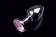 Маленькая серебристая анальная пробка с круглым кончиком и розовым кристаллом - 7 см. - Пикантные штучки - купить с доставкой в Москве
