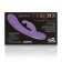Фиолетовый вибромассажер Embrace Massaging Rabbit с щёточкой на головке - California Exotic Novelties