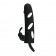 Чёрная насадка с клиторальным вибростимулятором и закрытой головкой - 14 см. - Baile - в Москве купить с доставкой
