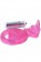 Розовая вибронасадка со стимулятор клитора   Язычок - Toyfa Basic - в Москве купить с доставкой