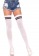 Чулки в спортивном стиле Ribbed Athletic Thigh Highs - Leg Avenue купить с доставкой