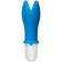 Голубой мини-вибатор с раздвоенным кончиком Whaam! 10 Function Silicone Vibrator - 8,89 см. - Doc Johnson