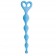 Голубая анальная цепочка с рёбрышками Climax Anal Silicone Stripes - 20,3 см. - Topco Sales