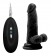 Чёрный вибратор-реалистик Vibrating Realistic Cock 6  With Scrotum - 15 см. - Shots Media BV