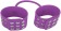 Фиолетовые силиконовые наручники с заклепками - Shots Media BV - купить с доставкой в Москве