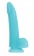 Голубой фаллоимитатор Smooth Glowing Dong 5 - 14,4 см. - NS Novelties